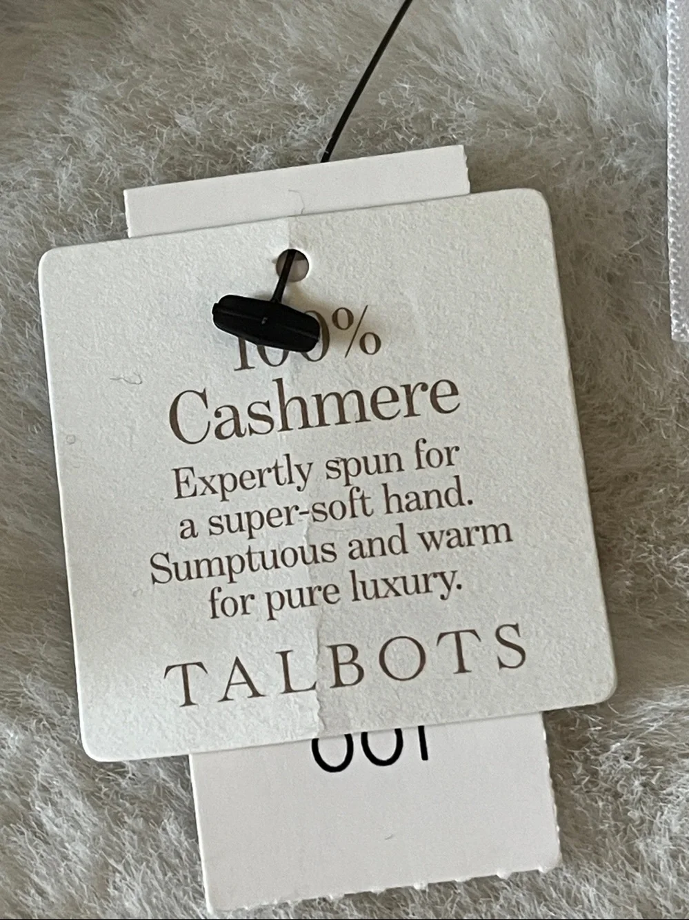 New! Talbots 100% Cashmere Plaid Scarf 72”X18”